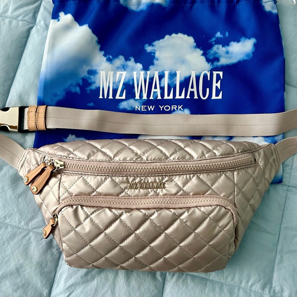 MZ Wallace Metro Sling in Pale Rose Gold. EEUC